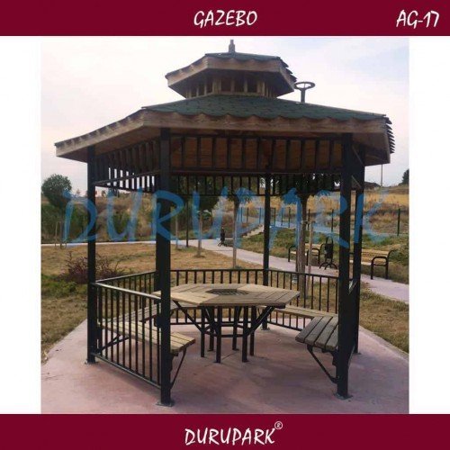 AG17 - Altıgen Metal 3mx3m Gazebo AG17 - Altıgen Metal 3mx3m Gazebo