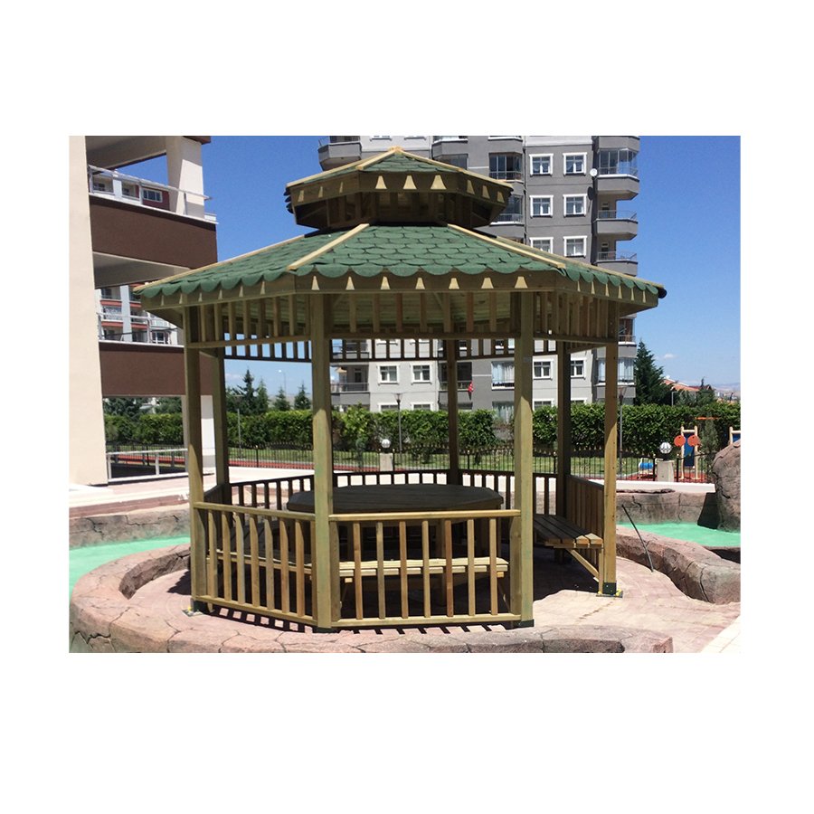 AG 02 - Ahşap Sekizgen Gazebo