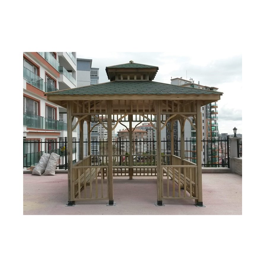 AG 03 - Ahşap Kare Gazebo