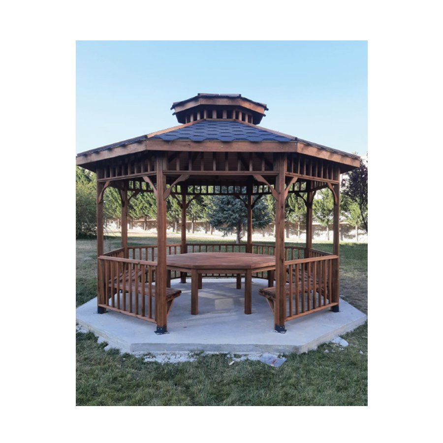AG 09 - Ahşap Sekizgen Gazebo