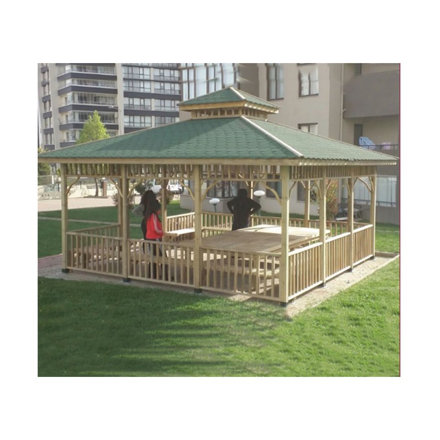 AG 14 - Ahşap Kare Gazebo
