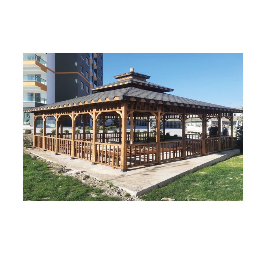 AG 15 - Ahşap Kare Gazebo