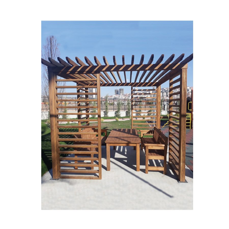 AG 17 - Ahşap Kare Gazebo