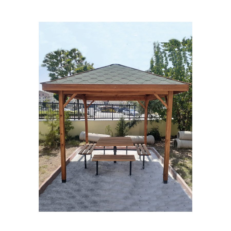 AG 19 - Ahşap Kare Gazebo