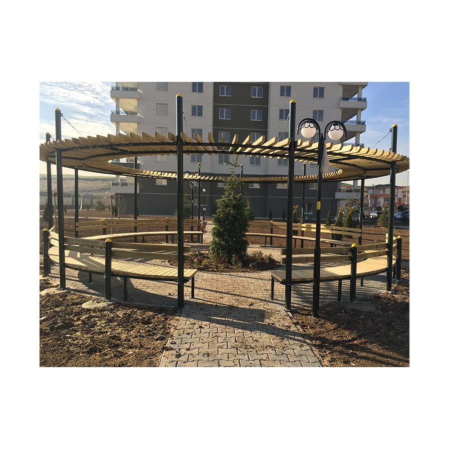 PE 04 - Sırtlıklı Yuvarlak Pergola